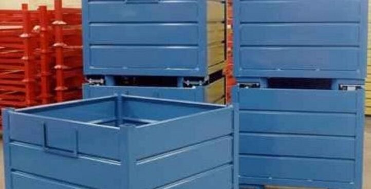 Cuve mobile galvanisée - Finition peinture époxy bleue