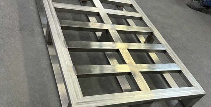 Palette de stockage et chargement lourd en inox alimentaire